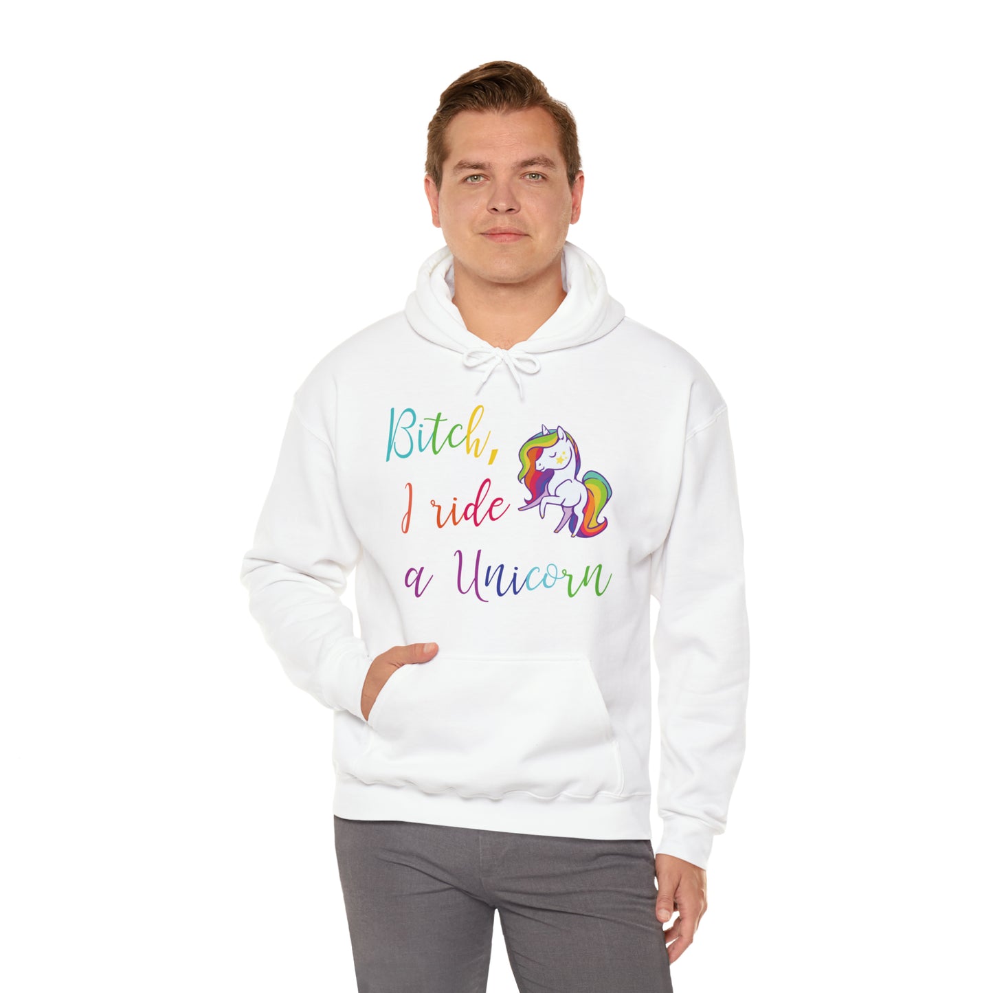 I Ride a Unicorn Hooded Sweatshirt