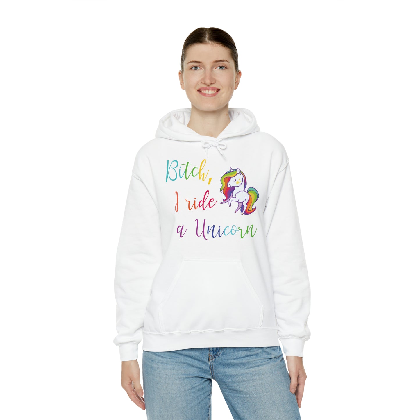 I Ride a Unicorn Hooded Sweatshirt