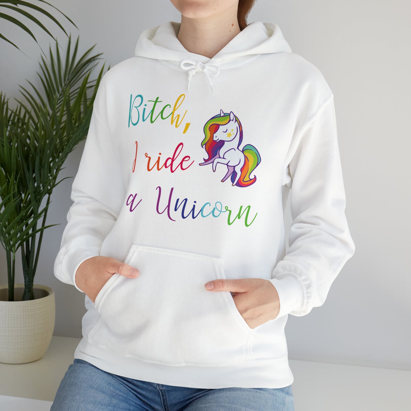 I Ride a Unicorn Hooded Sweatshirt