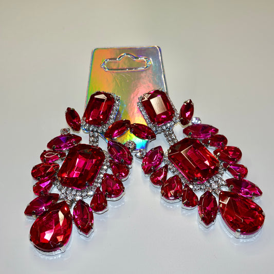 Marylin Pink Crystal Earrings